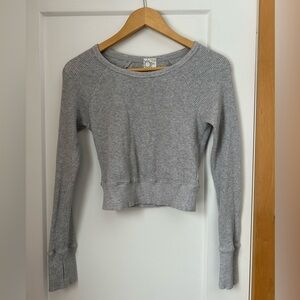 Aerie offline long sleeve shirt, grey, size M
